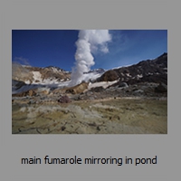 main fumarole mirroring in pond